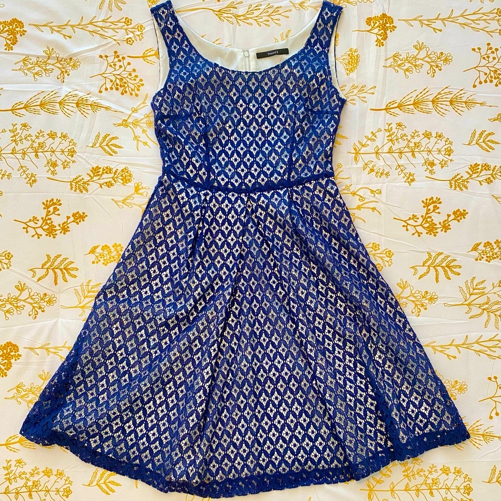 NWT Tahari A-line dress - tatted lace (6)